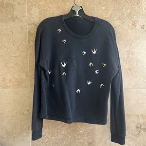 Alexander McQueen Metal Bird Studded Sweatshirt